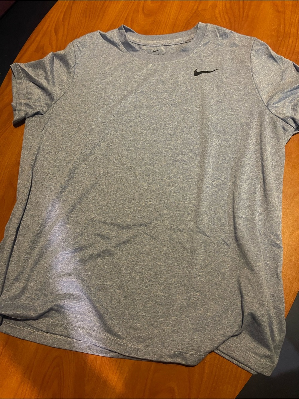 Nike Women's Heather Light Blue Athletic Tee